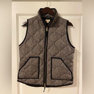 J. Crew Black and White Quilted Vest